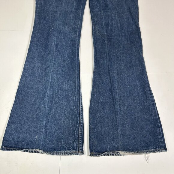 Vintage 1970s Levi’s 684 0217 Orange Tab Bell Bottom Jeans Sz 29 Waist 33 Length - Picture 10 of 11